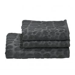 Twentyfour Serviette de toilette Kozan (3 éléments) - Coton - Gris marron